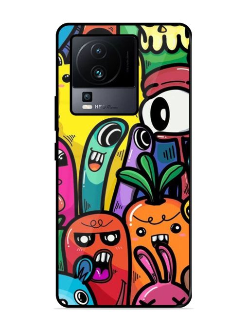 Whimsical Doodle Chaos Glossy Soft Edge Case for Iqoo Neo 7 Pro (5G) Chachhi