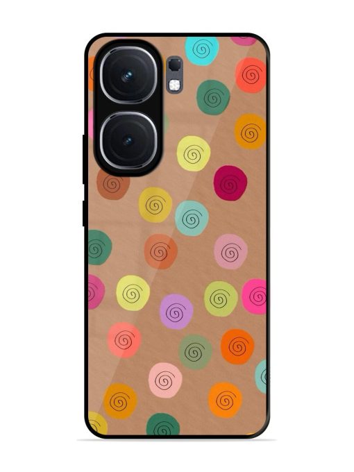 Swirly Dots On Kraft Glossy Soft Edge Case for Iqoo Neo 9 Pro (5G) Chachhi