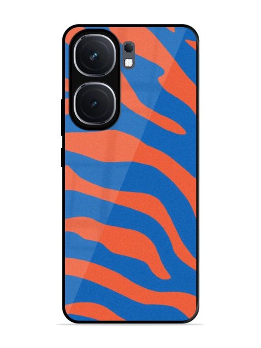 Zebra Stripes In Blue And Orange Glossy Soft Edge Case for Iqoo Neo 9 Pro (5G) Chachhi