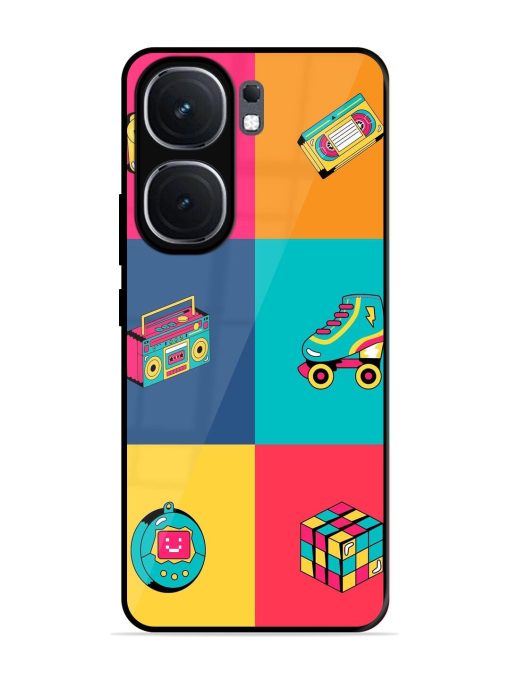 90S Throwback Grid Glossy Soft Edge Case for Iqoo Neo 9 Pro (5G) Chachhi