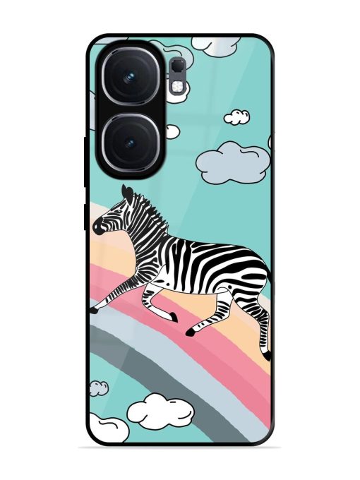 Zebra On A Rainbow Glossy Soft Edge Case for Iqoo Neo 9 Pro (5G) Chachhi