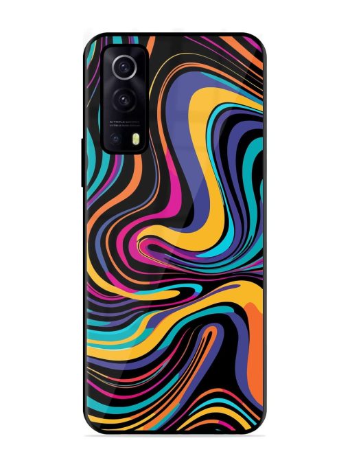 Psychedelic Swirl Glossy Soft Edge Case for Iqoo Z3 (5G) Chachhi