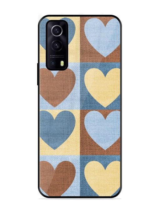 Hearts On Canvas Glossy Soft Edge Case for Iqoo Z3 (5G) Chachhi