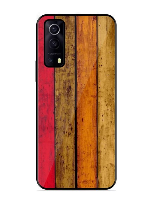 Colorful Woodgrain Glossy Soft Edge Case for Iqoo Z3 (5G) Chachhi