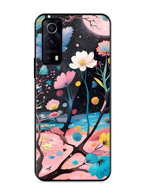 Cosmic Bloom Glossy Soft Edge Case for Iqoo Z3 (5G) Chachhi