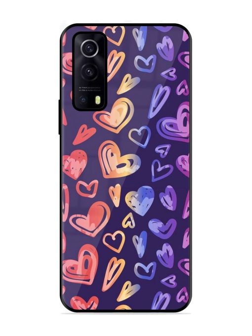 Rainbow Hearts Glossy Soft Edge Case for Iqoo Z3 (5G) Chachhi