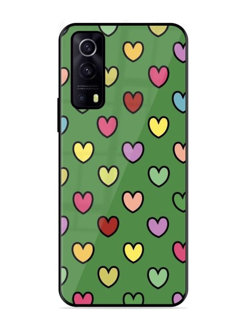 Rainbow Heart Parade Glossy Soft Edge Case for Iqoo Z3 (5G) Chachhi