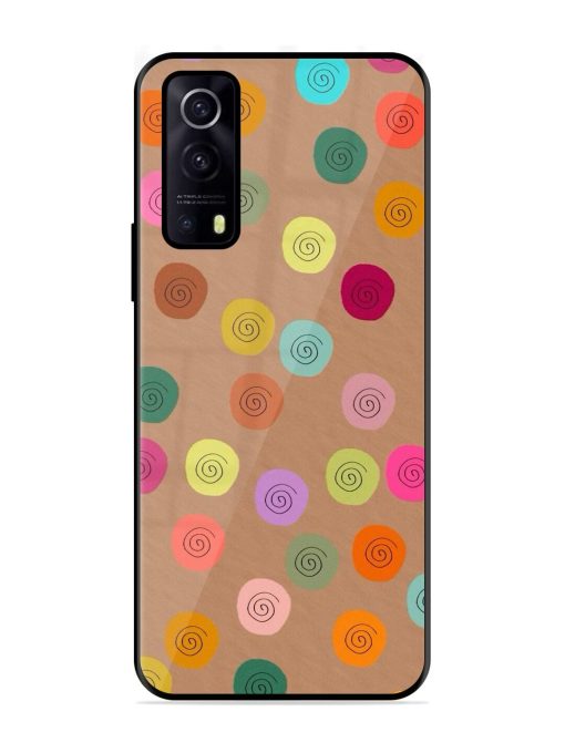 Swirly Dots On Kraft Glossy Soft Edge Case for Iqoo Z3 (5G) Chachhi