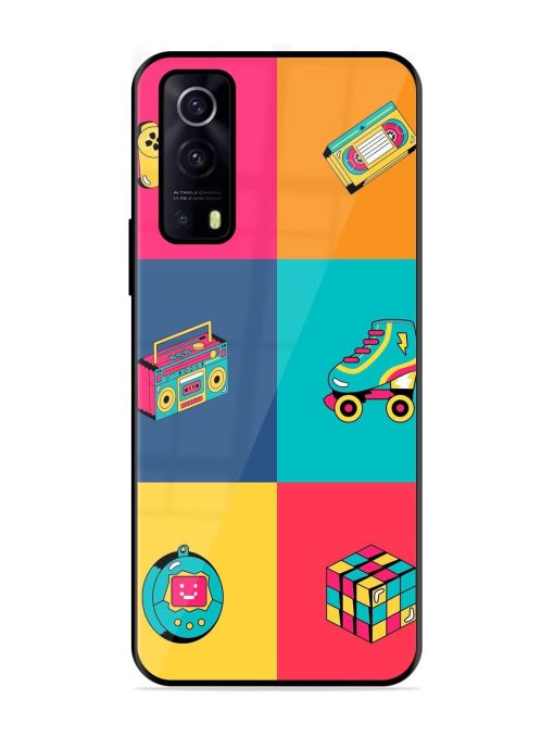 90S Throwback Grid Glossy Soft Edge Case for Iqoo Z3 (5G) Chachhi