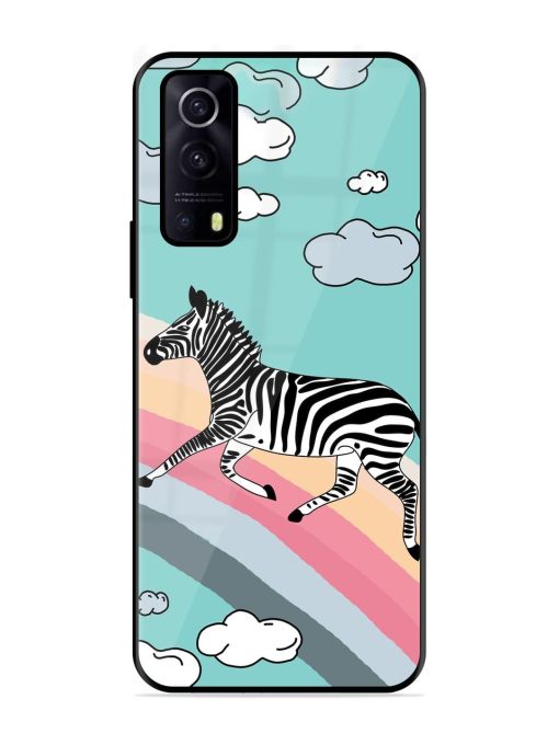 Zebra On A Rainbow Glossy Soft Edge Case for Iqoo Z3 (5G) Chachhi