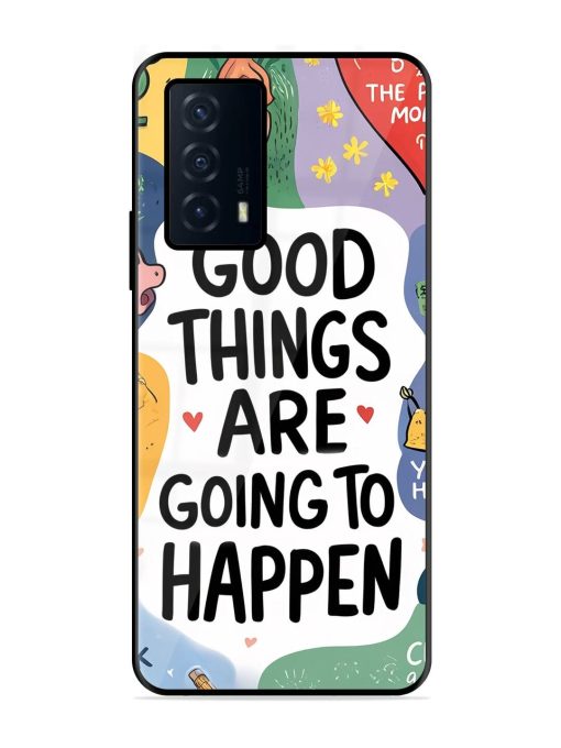 Uplifting Scribbles Glossy Soft Edge Case for Iqoo Z5 (5G)