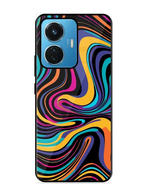 Psychedelic Swirl Glossy Soft Edge Case for Iqoo Z6 (44W) Chachhi