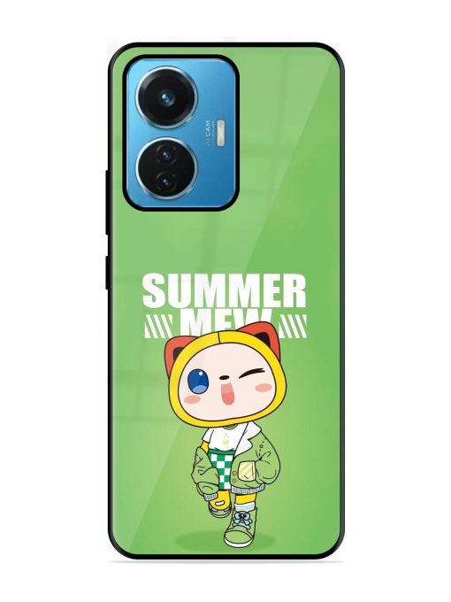 Purrfect Summer Glossy Soft Edge Case for Iqoo Z6 (44W) Chachhi