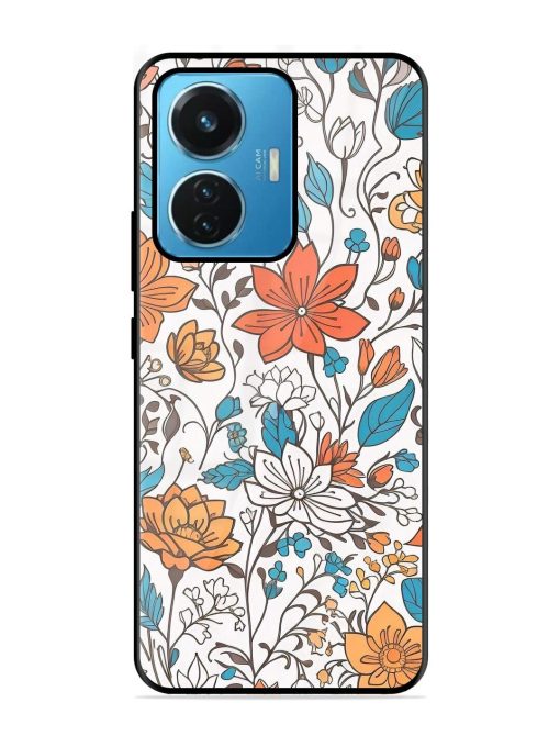 Floral Symphony Glossy Soft Edge Case for Iqoo Z6 (44W) Chachhi