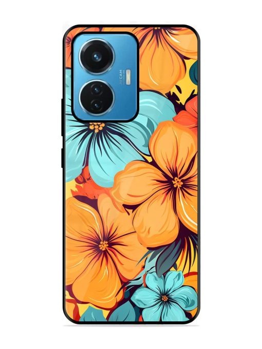 Tropical Bloom Glossy Soft Edge Case for Iqoo Z6 (44W) Chachhi