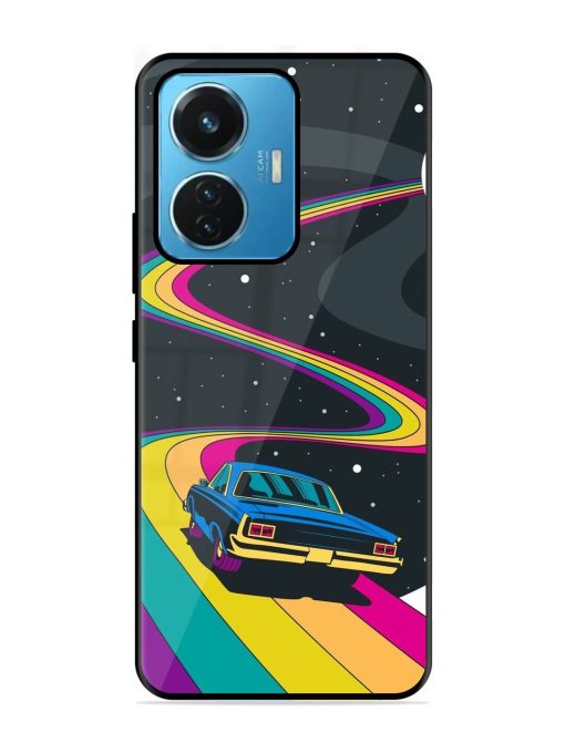 Rainbow Road Glossy Soft Edge Case for Iqoo Z6 (44W) Chachhi