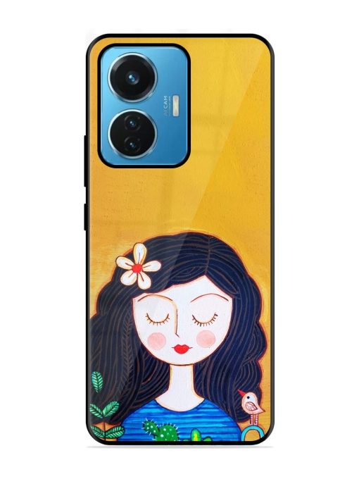 Girl Illustration Glossy Soft Edge Case for Iqoo Z6 (44W) Chachhi