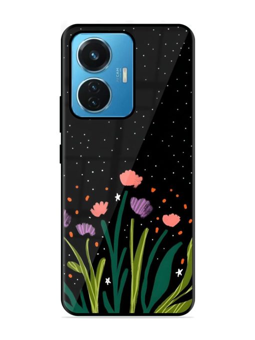 Midnight Bloom Glossy Soft Edge Case for Iqoo Z6 (44W)