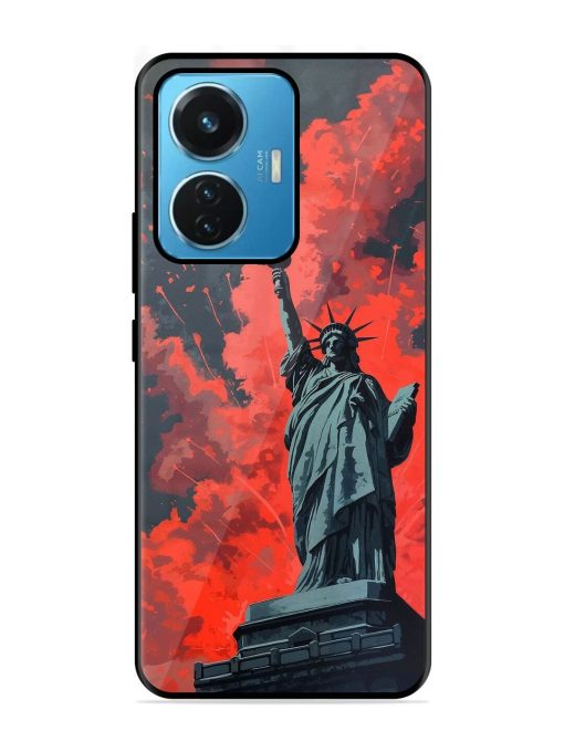 Lady Liberty'S Firework Finale Glossy Soft Edge Case for Iqoo Z6 (44W)