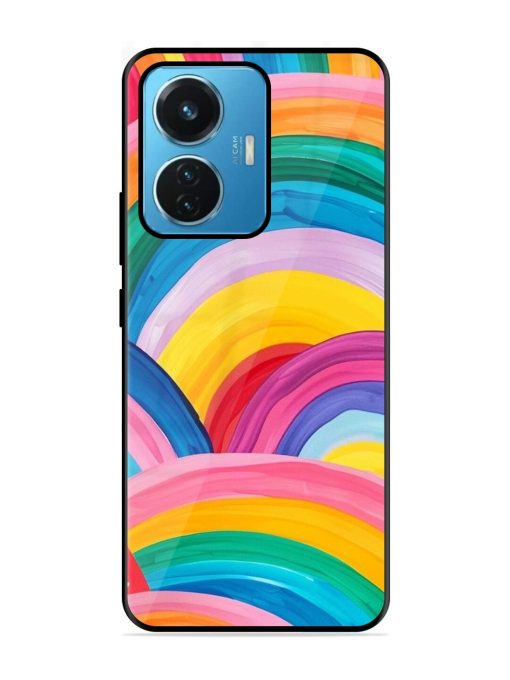 Rainbow Symphony Glossy Soft Edge Case for Iqoo Z6 (44W) Chachhi