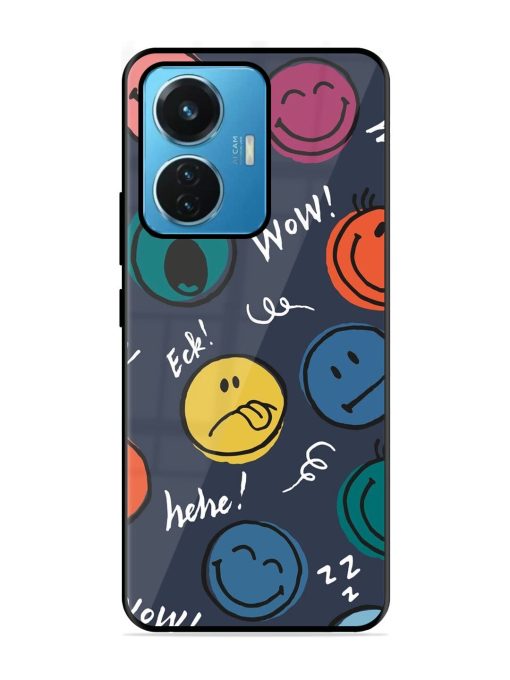 Emoticon Parade Glossy Soft Edge Case for Iqoo Z6 (44W) Chachhi