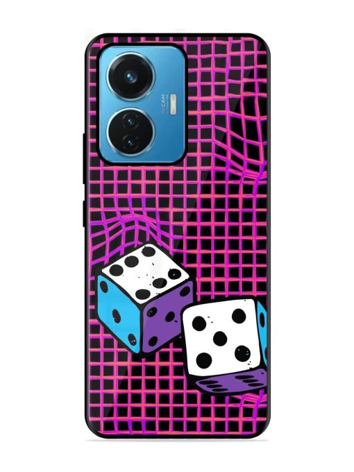 Glitched Dice Glossy Soft Edge Case for Iqoo Z6 (44W) Chachhi