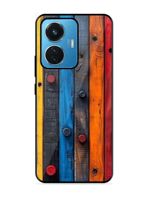 Rainbow Plank Glossy Soft Edge Case for Iqoo Z6 (44W) Chachhi