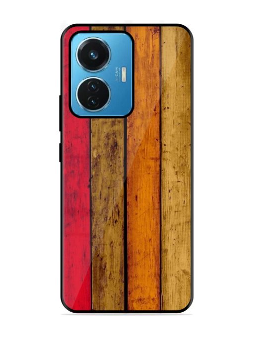 Colorful Woodgrain Glossy Soft Edge Case for Iqoo Z6 (44W) Chachhi