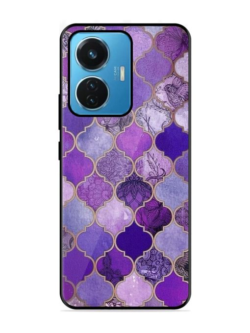 Purple Mosaic Magic Glossy Soft Edge Case for Iqoo Z6 (44W) Chachhi