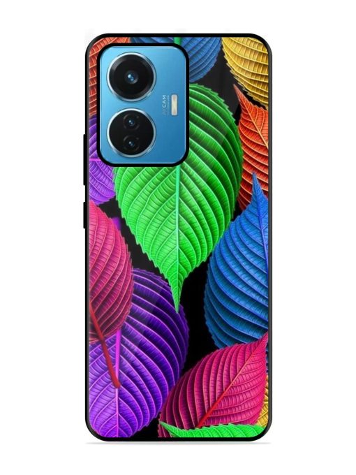 Rainbow Leaf Symphony Glossy Soft Edge Case for Iqoo Z6 (44W) Chachhi