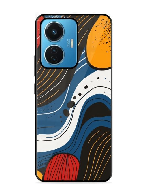 Abstract Expression Glossy Soft Edge Case for Iqoo Z6 (44W) Chachhi