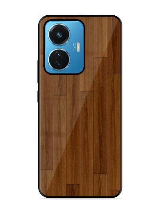 Warm Woodgrain Glossy Soft Edge Case for Iqoo Z6 (44W) Chachhi