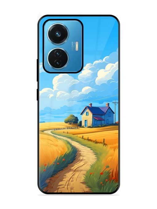 Countryside Cottage Glossy Soft Edge Case for Iqoo Z6 (44W) Chachhi