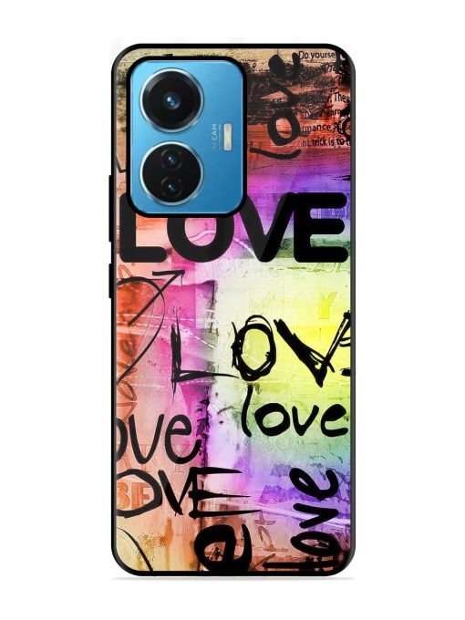 Love Graffiti Glossy Soft Edge Case for Iqoo Z6 (44W) Chachhi