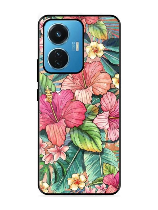 Tropical Tapestry Glossy Soft Edge Case for Iqoo Z6 (44W) Chachhi