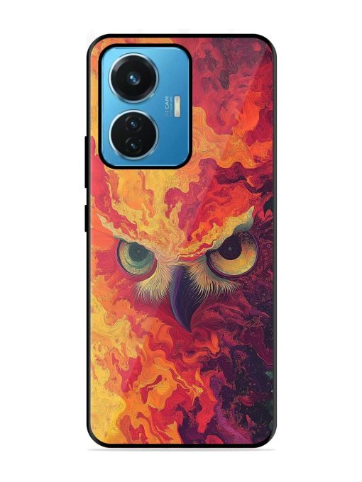 Fiery Owl Glossy Soft Edge Case for Iqoo Z6 (44W) Chachhi