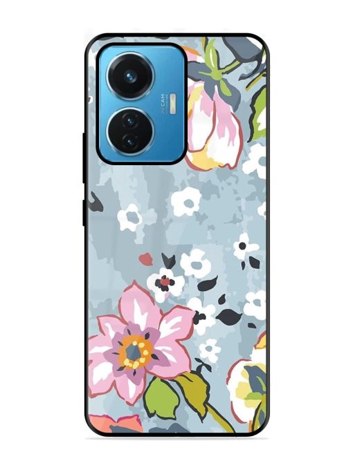 Floral Fantasy Glossy Soft Edge Case for Iqoo Z6 (44W) Chachhi