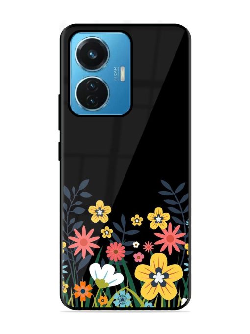 Floral Night Sky Glossy Soft Edge Case for Iqoo Z6 (44W) Chachhi