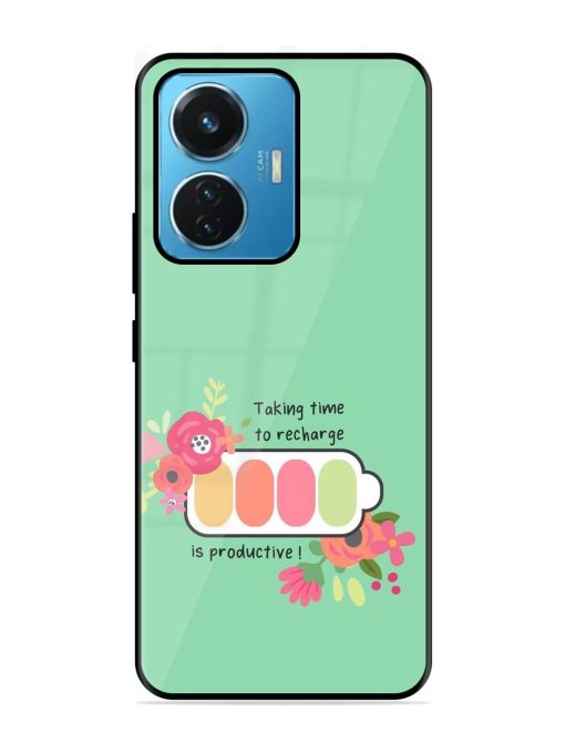 Recharge And Bloom Glossy Soft Edge Case for Iqoo Z6 (44W) Chachhi