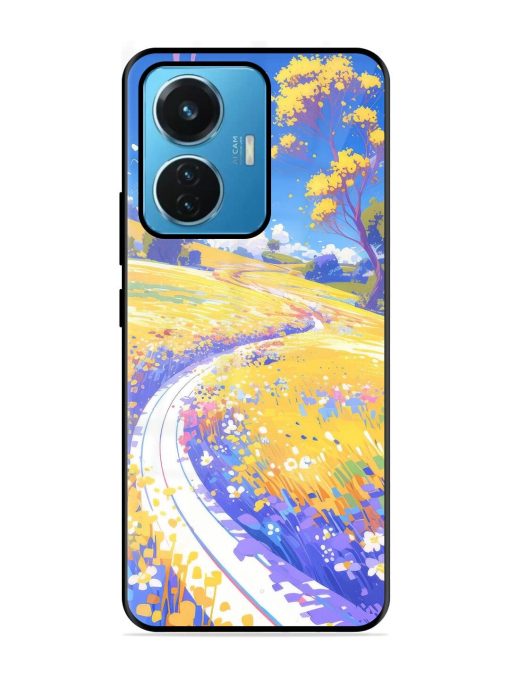 Vibrant Spring Meadow Glossy Soft Edge Case for Iqoo Z6 (44W) Chachhi