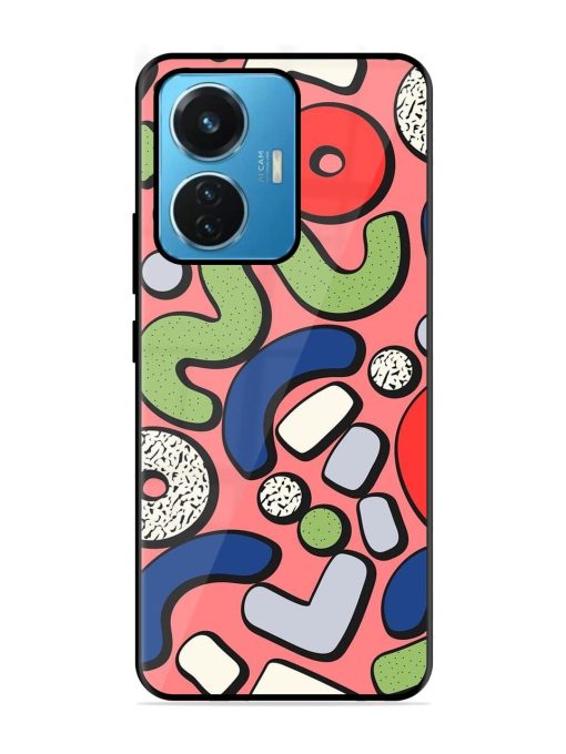 Groovy Geometric Shapes Glossy Soft Edge Case for Iqoo Z6 (44W) Chachhi