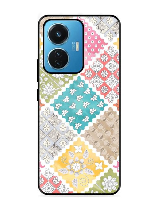 Patchwork Dreamscape Glossy Soft Edge Case for Iqoo Z6 (44W) Chachhi