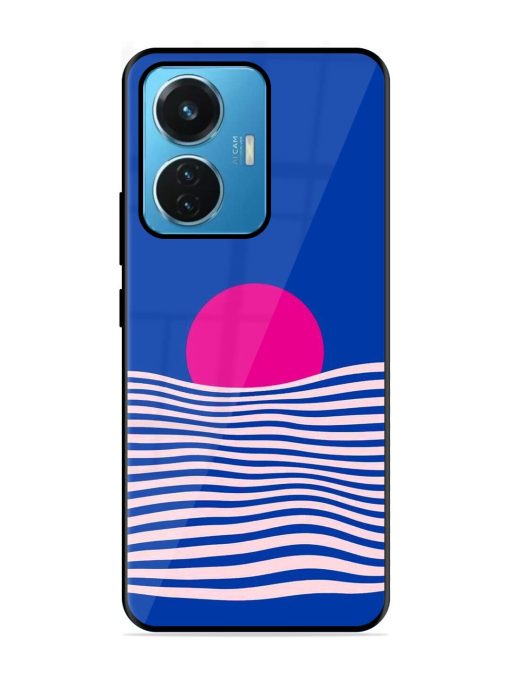 Pink Sunset Over Blue Waves Glossy Soft Edge Case for Iqoo Z6 (44W) Chachhi