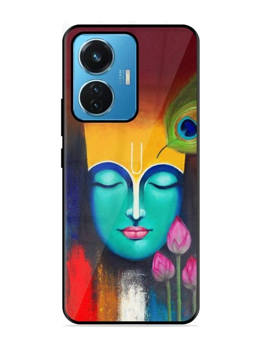 Divine Tranquility: The Face Of Krishna Glossy Soft Edge Case for Iqoo Z6 (44W) Chachhi