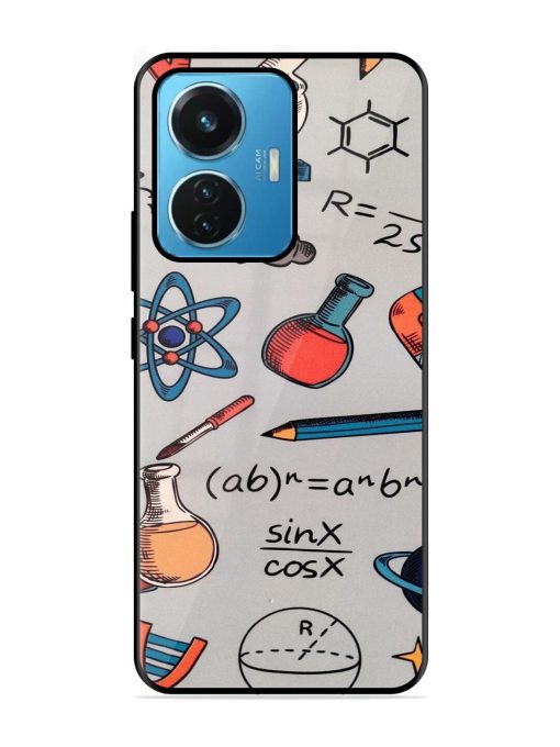 Science Doodle Delight Glossy Soft Edge Case for Iqoo Z6 (44W) Chachhi