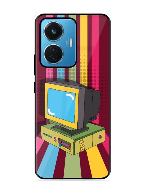 Retro Tech Vibes Glossy Soft Edge Case for Iqoo Z6 (44W)