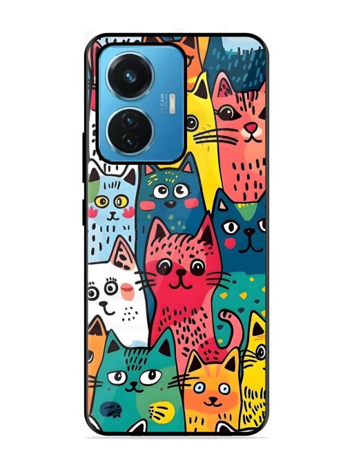 Feline Frenzy Glossy Soft Edge Case for Iqoo Z6 (44W) Chachhi