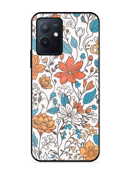 Floral Symphony Glossy Soft Edge Case for Iqoo Z6 (5G) Chachhi