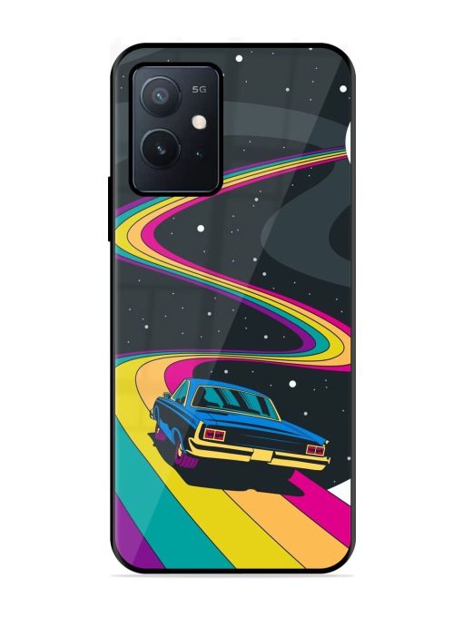 Rainbow Road Glossy Soft Edge Case for Iqoo Z6 (5G) Chachhi