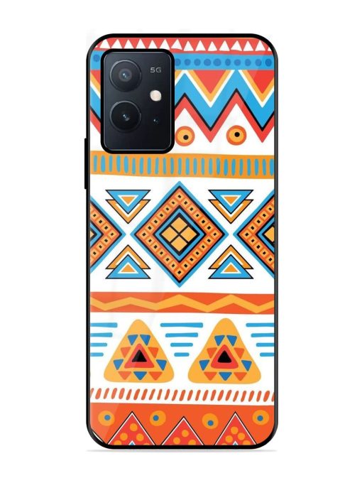 Vibrant Tribal Pattern Glossy Soft Edge Case for Iqoo Z6 (5G) Chachhi